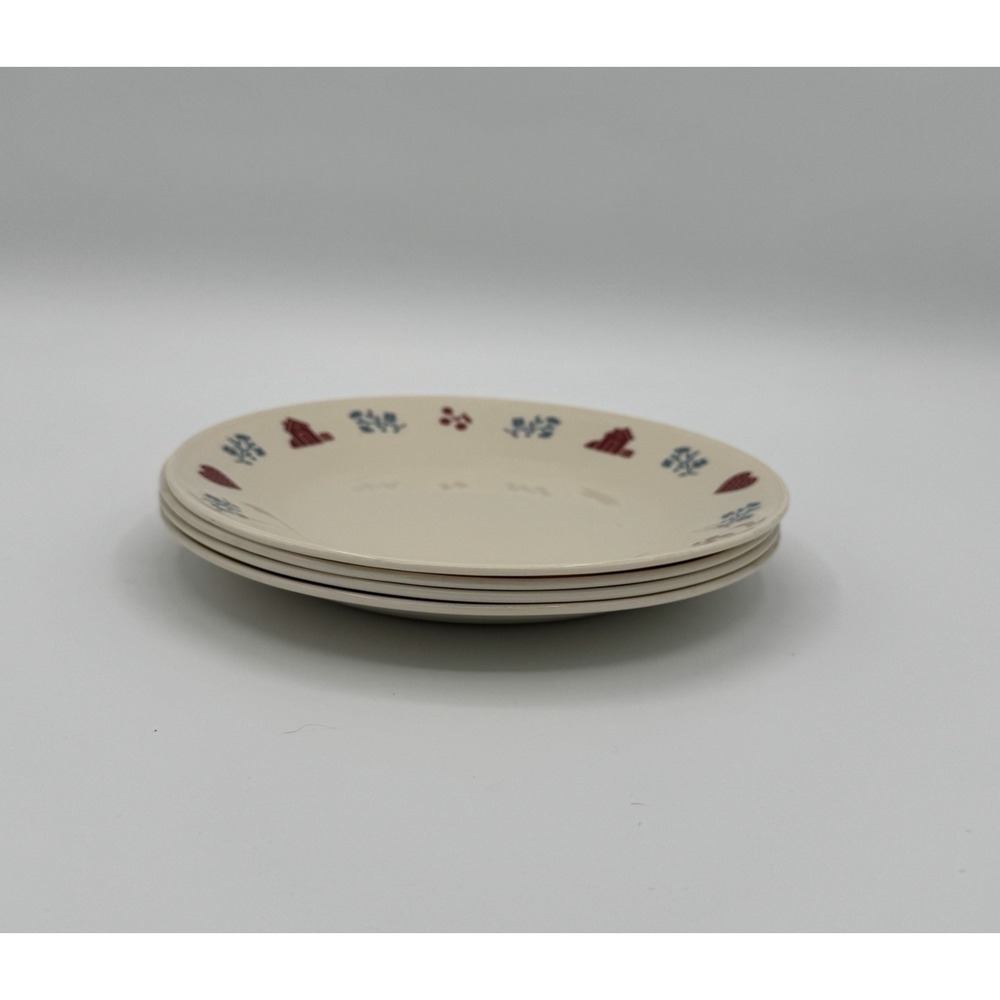 Vintage Corelle Hometown Set of 4 Bread Side Salad Plates 6.75" USA